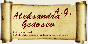 Aleksandra Gedošev vizit kartica